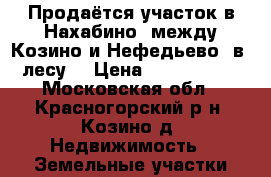 Продаётся участок в Нахабино (между Козино и Нефедьево, в  лесу) › Цена ­ 4 200 000 - Московская обл., Красногорский р-н, Козино д. Недвижимость » Земельные участки продажа   